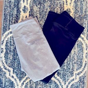 Fabletics Powerhold & Trinity Leggings sz L grey black
